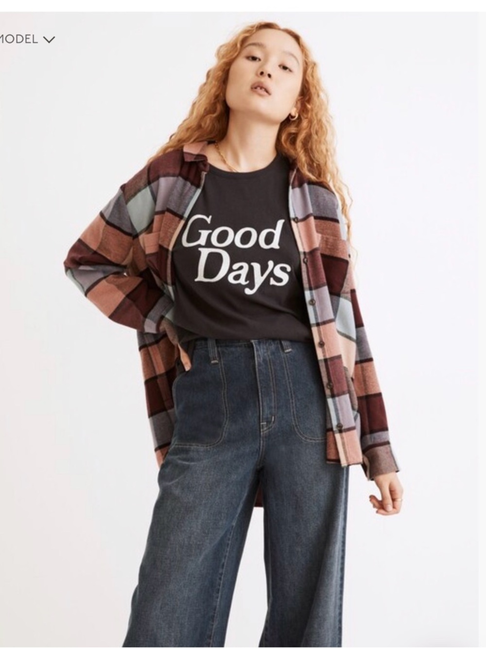 Madewell Black Long-Sleeve 'Good Days' Graphic Tee